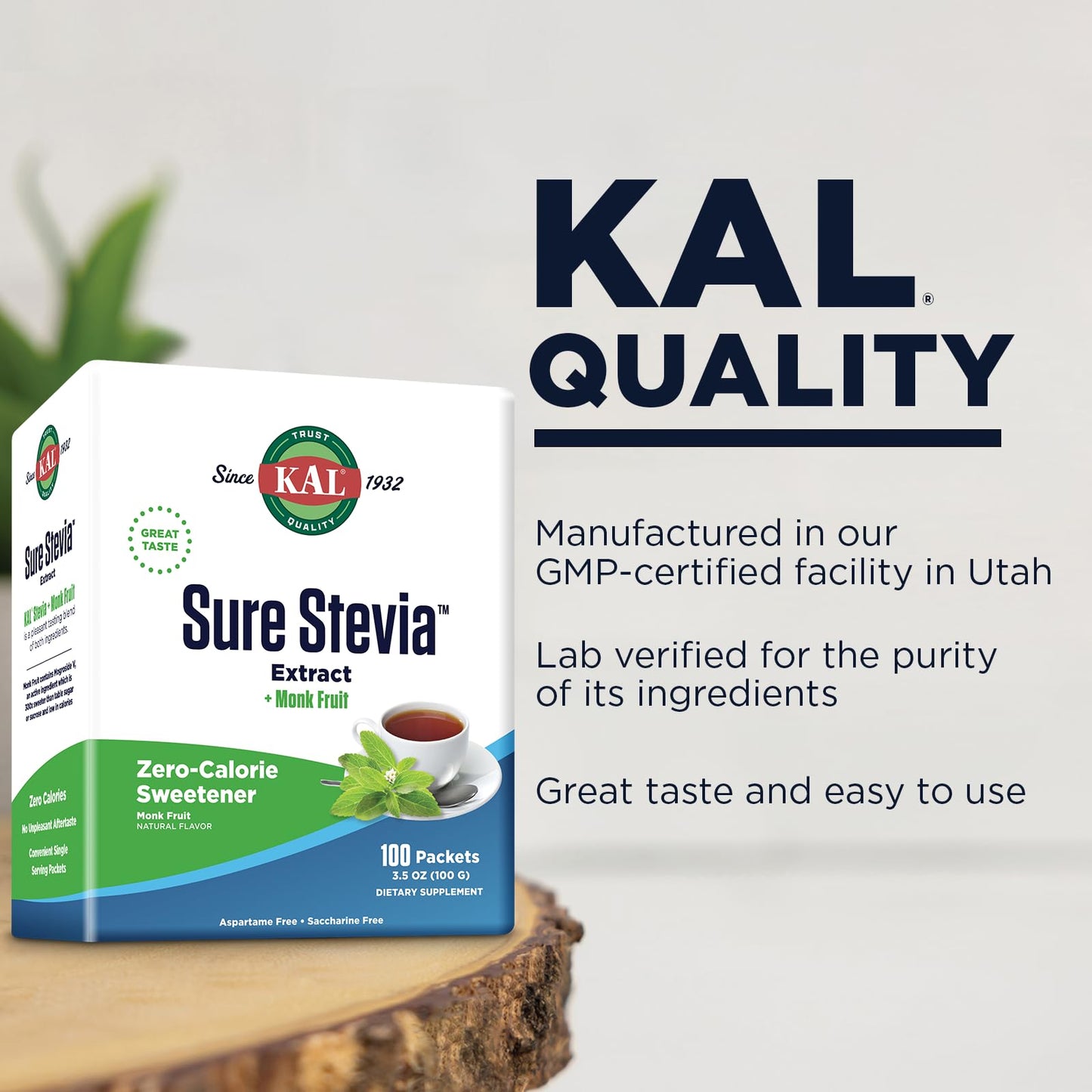 Single serve keto friendly sweetener packets by KAL brand