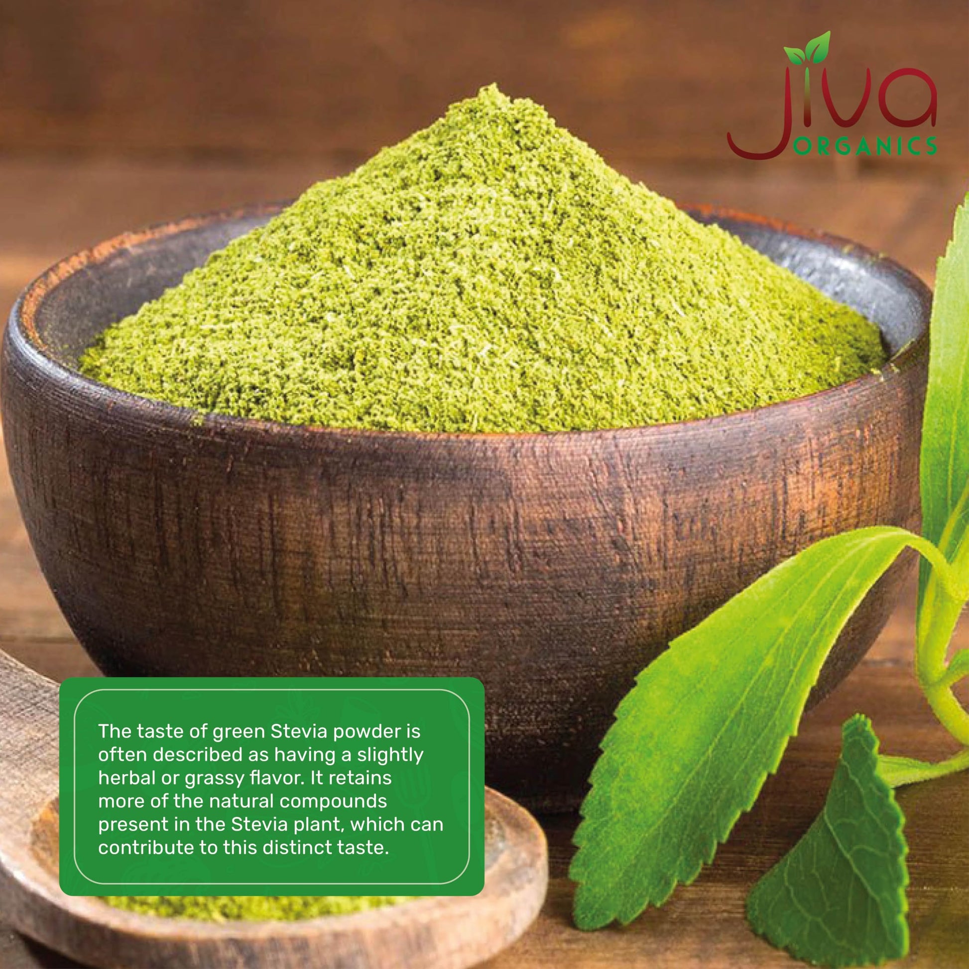 Measuring a pinch of natural green stevia powder for keto dietary sweetening