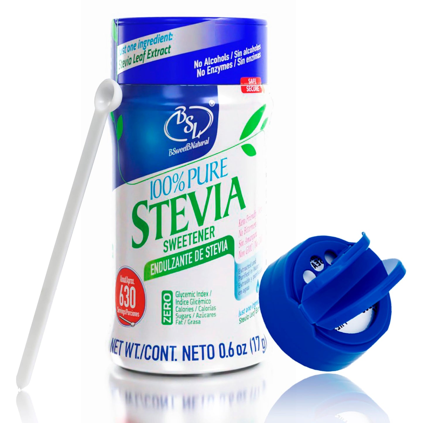 BSL BSweetBNatural 100 percent pure stevia sweetener package back panel details