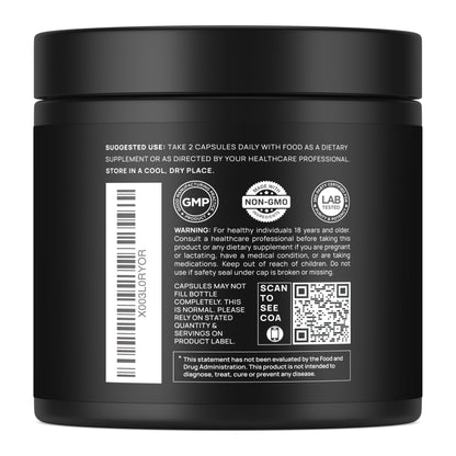 Premium imported mental performance and cognitive health mushroom capsules.