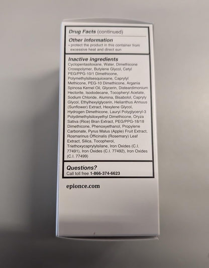 Epionce dermatologist skincare daily shield sun protection container setup