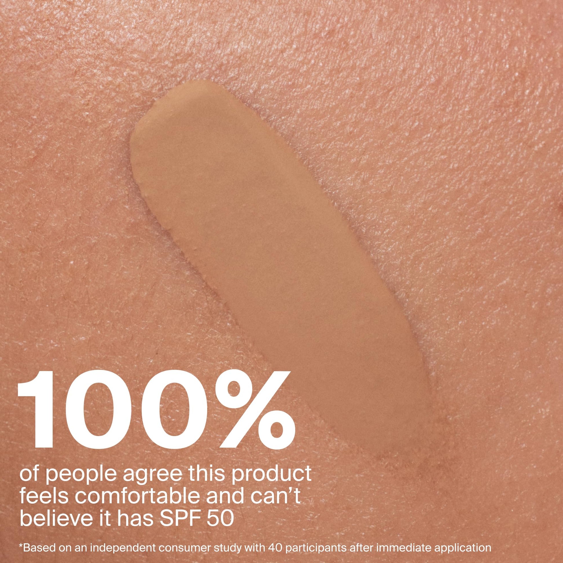 Non comedogenic daily skin tint SPF 50 bottle on clean background