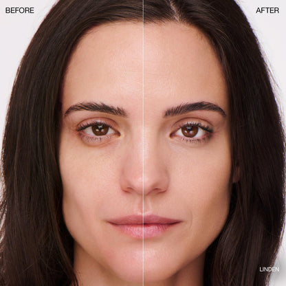 Organic serum foundation packaging highlighting USA imported clean beauty certification.