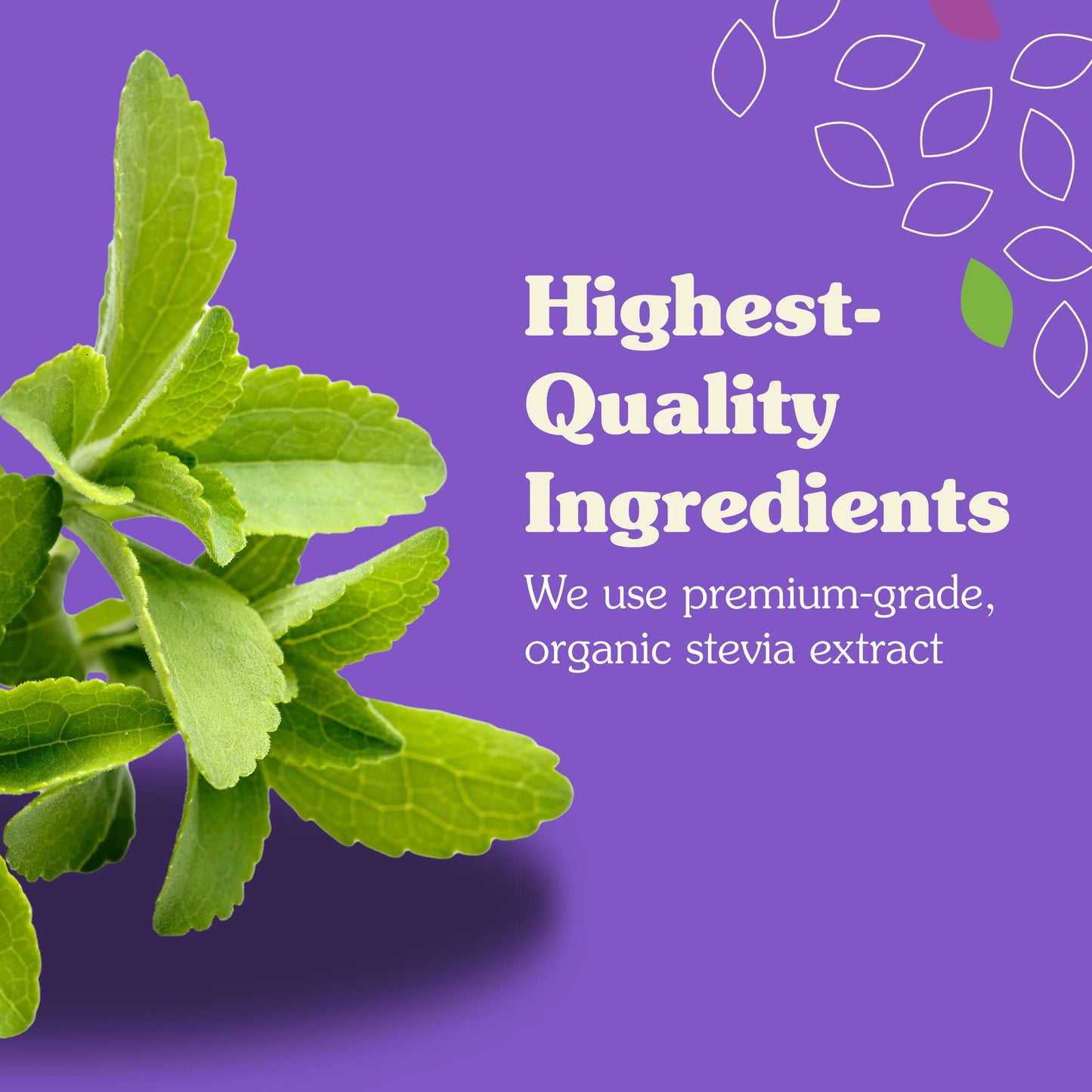 NuNaturals plant based stevia sweetener nutrition facts and ingredients label