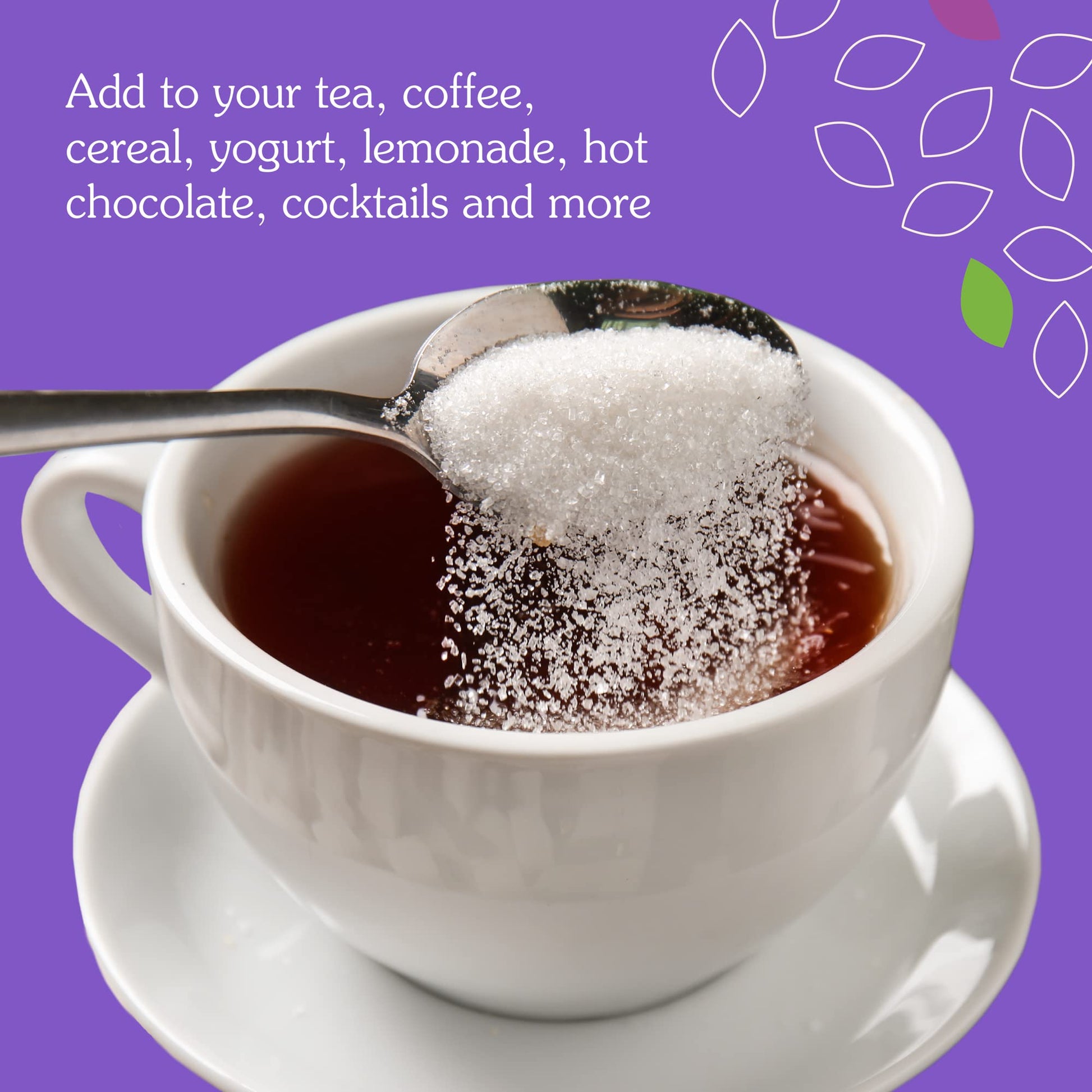 NuNaturals premium stevia sugar alternative jar with serving directions