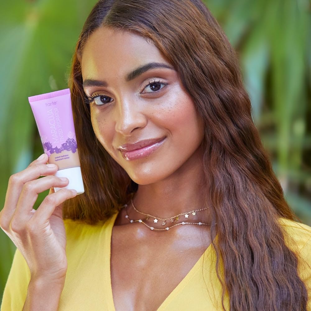 Tarte vegan tinted moisturizer product texture swatch close up