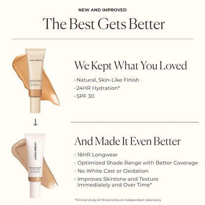 Laura Mercier dewy moisturizer container being opened to reveal the dispensing nozzle.