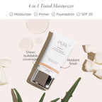 Pür Minerals tinted moisturizer light shade tube back label details