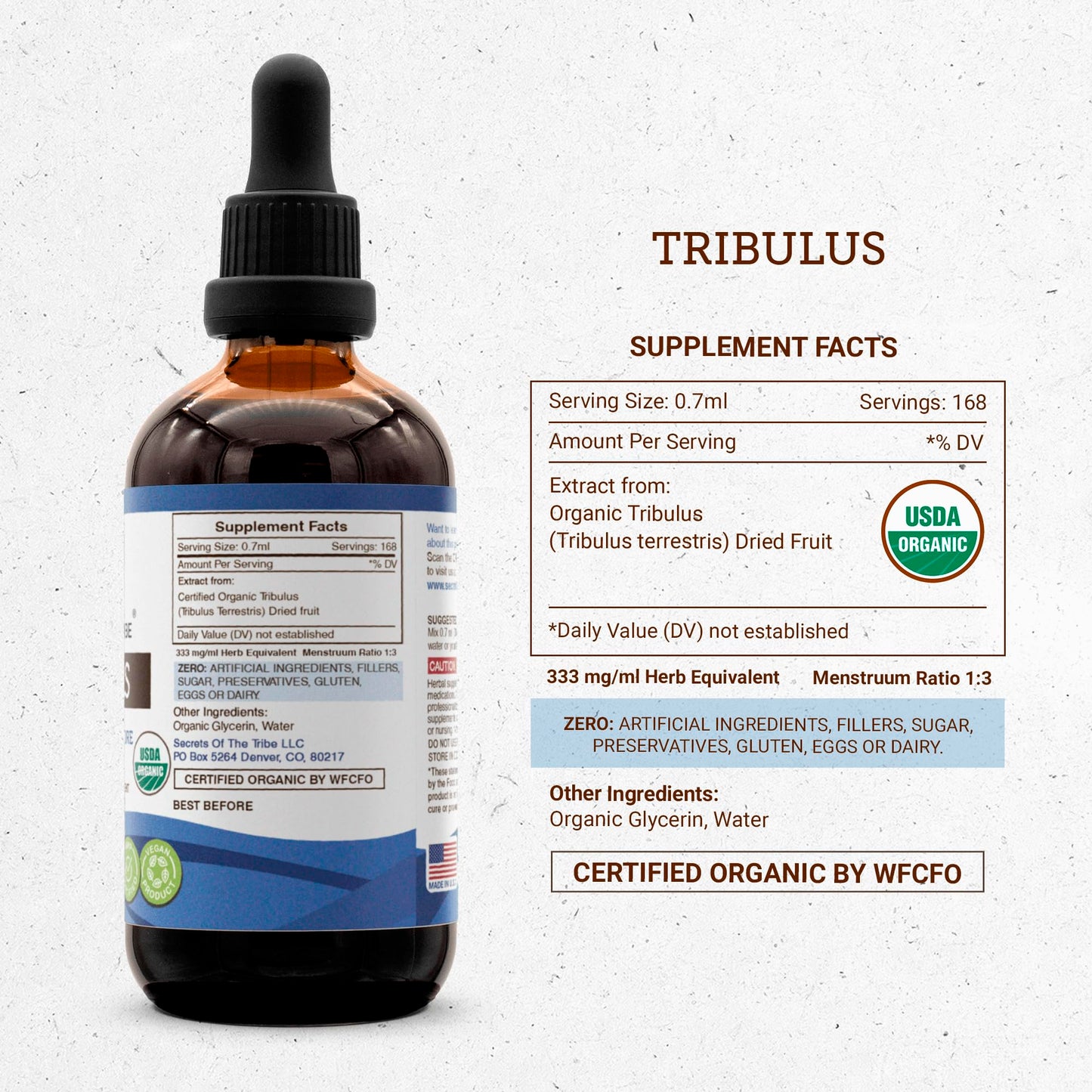 Authentic USA imported herbal tincture packaging