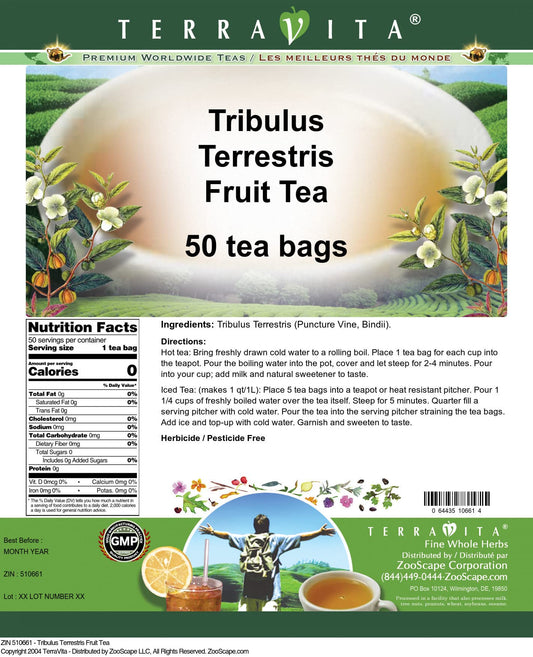 Terravita Tribulus Terrestris tea bag packaging details