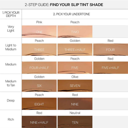 Saie non-toxic glowy skin tint shade three swatch application