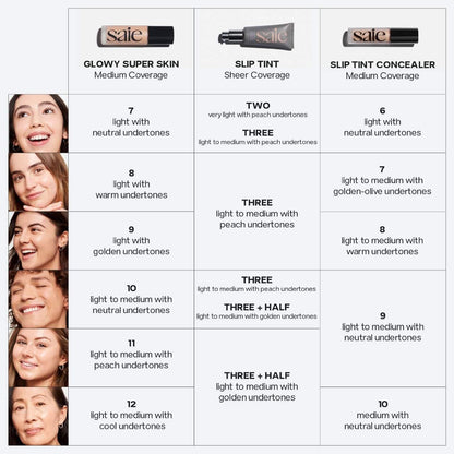 Saie summer makeup essential mineral zinc sunscreen tube packaging