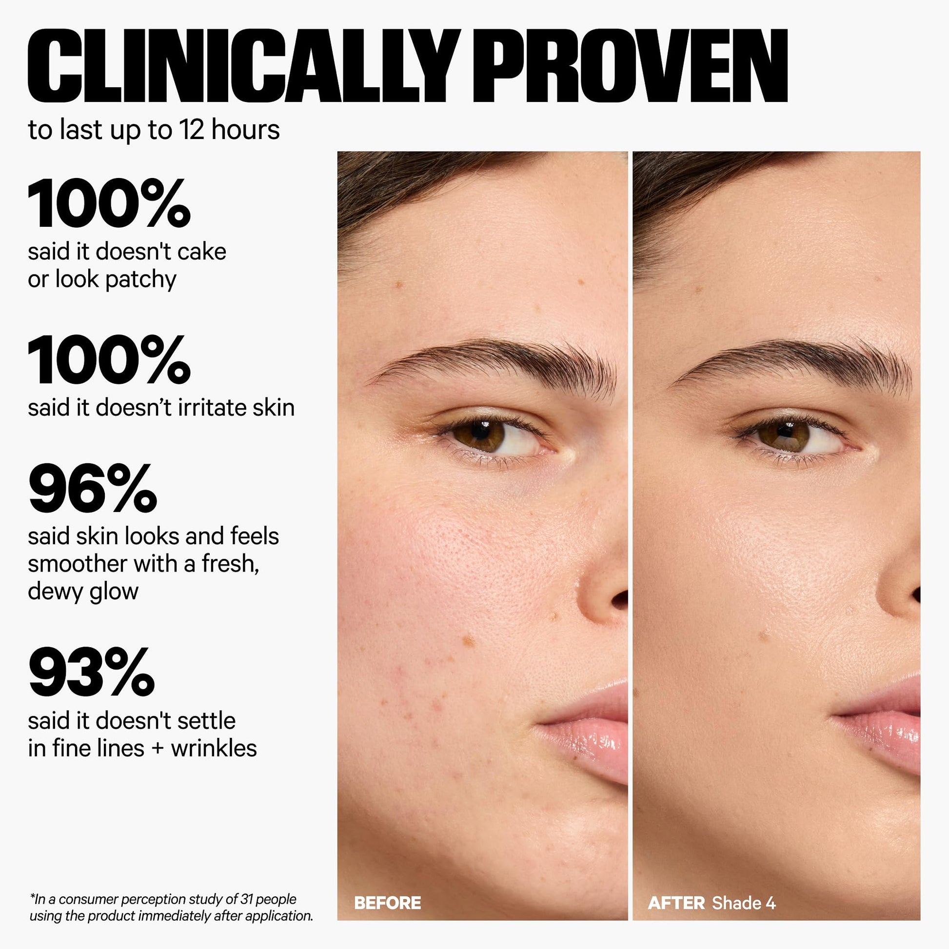 Oil free and fragrance free skin tint by Milk Makeup close up view.