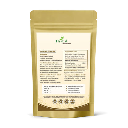 Herbal Brothers Gokhru powder 100g pouch packaging