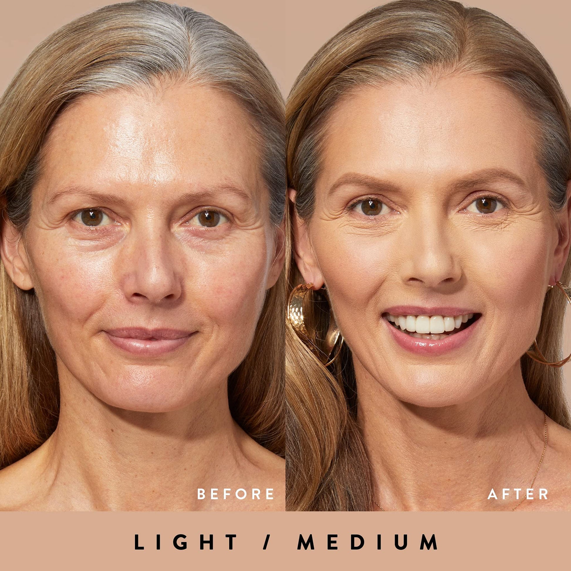 Laura Geller lightweight tinted moisturizer tube displaying shade 03 Light Medium.