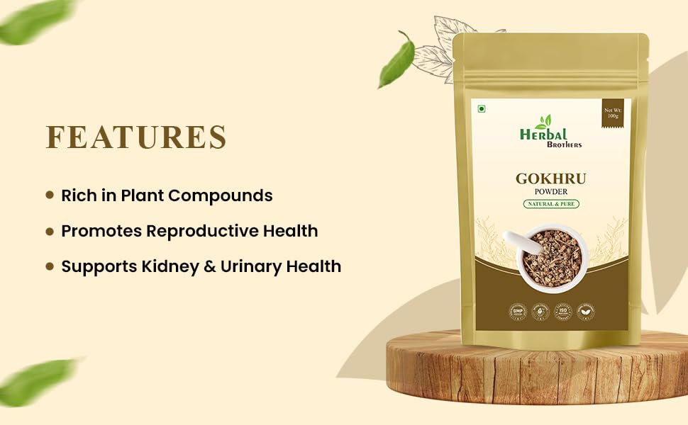 Organic Tribulus terrestris supplement powder close up