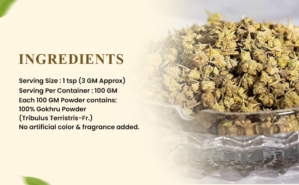 Herbal Brothers Ayurvedic Gokhru powder branding details