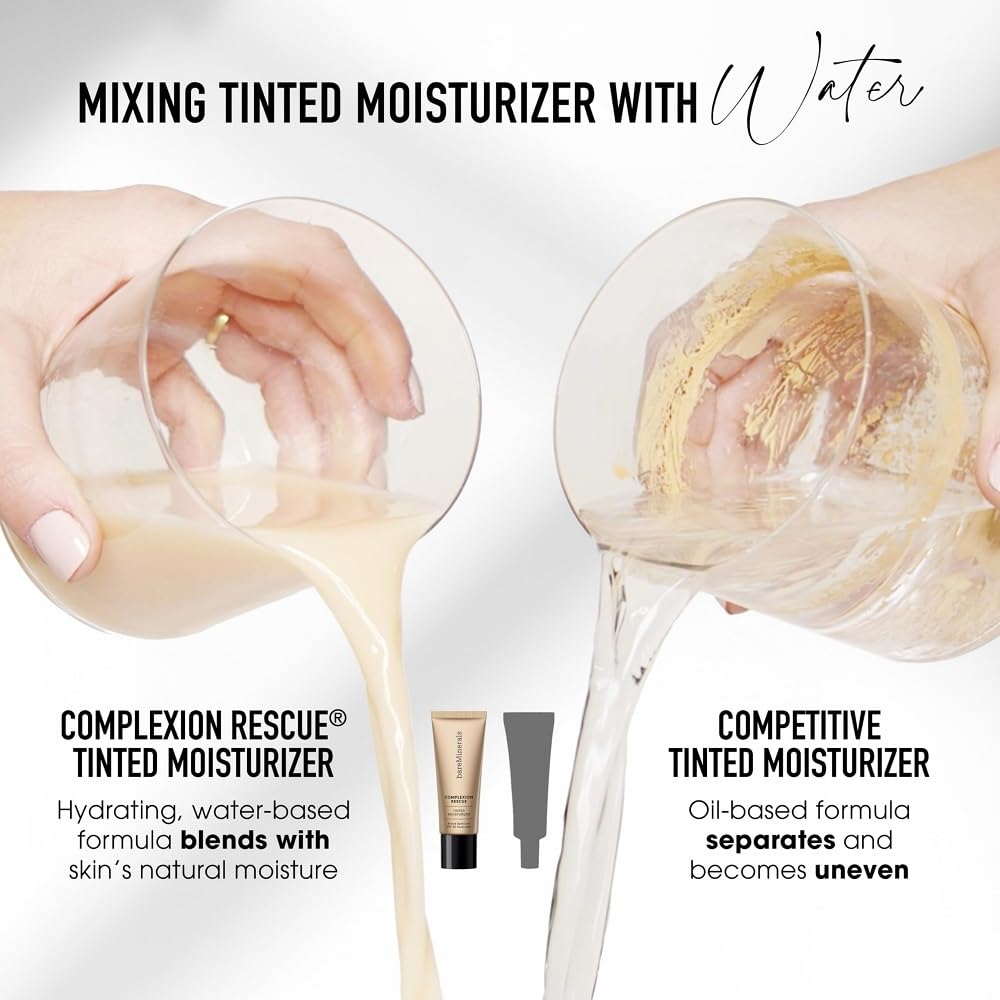 bareMinerals imported beauty product showing the back panel with clean ingredients listed.