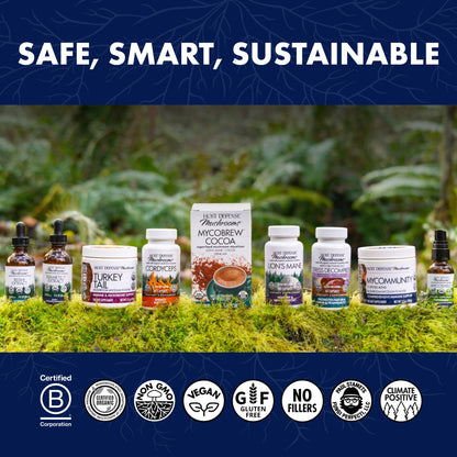Host Defense 120 vegetarian capsules premium packaging details.