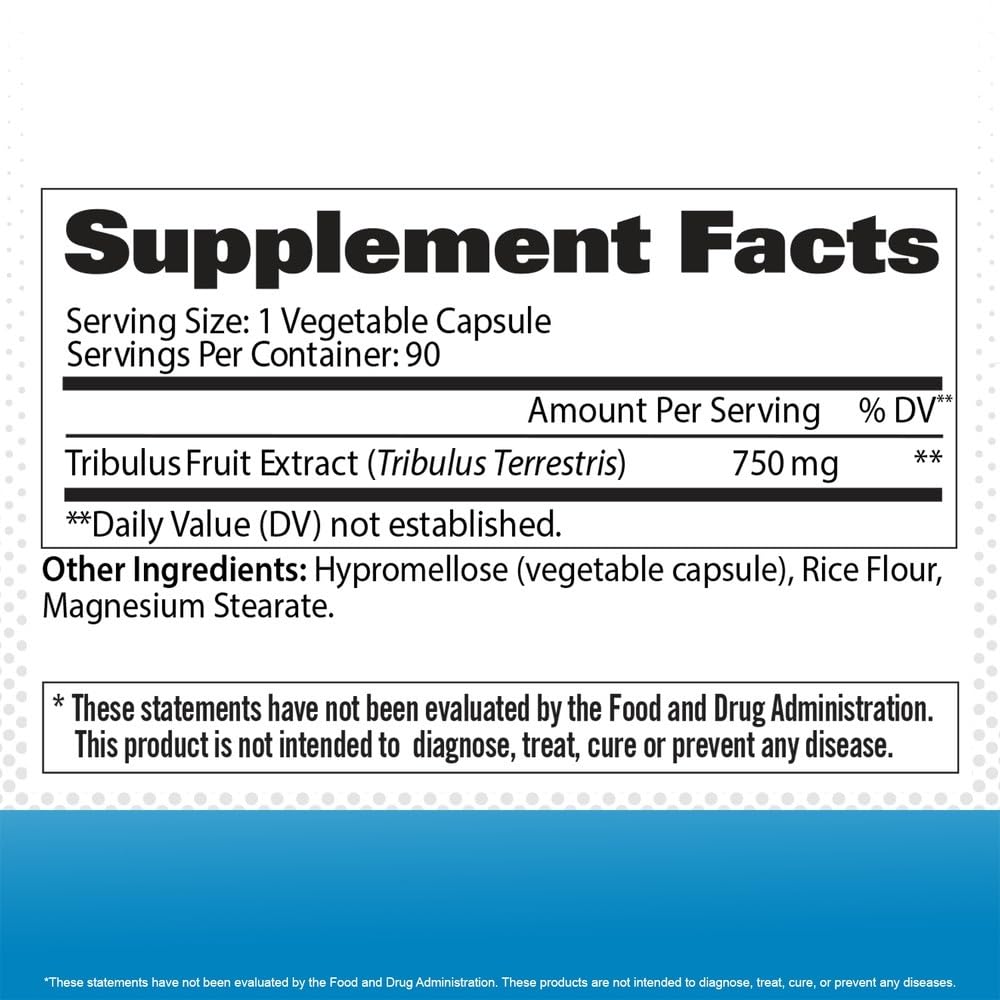 GAT Sport Tribulus supplement bottle label details