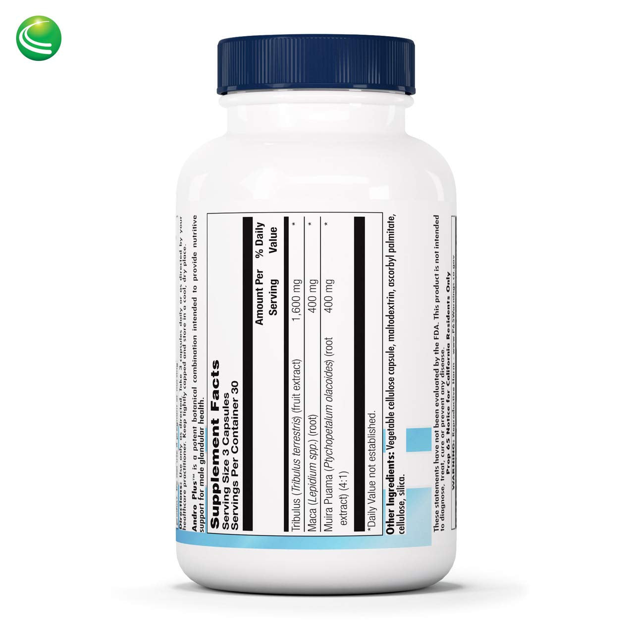 Nutra BioGenesis Andro Plus label showing Tribulus and Maca ingredients