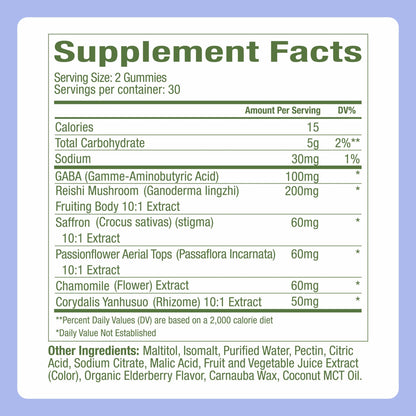 Natural sleep supplement packaging showcasing the functional mushroom blend instructions