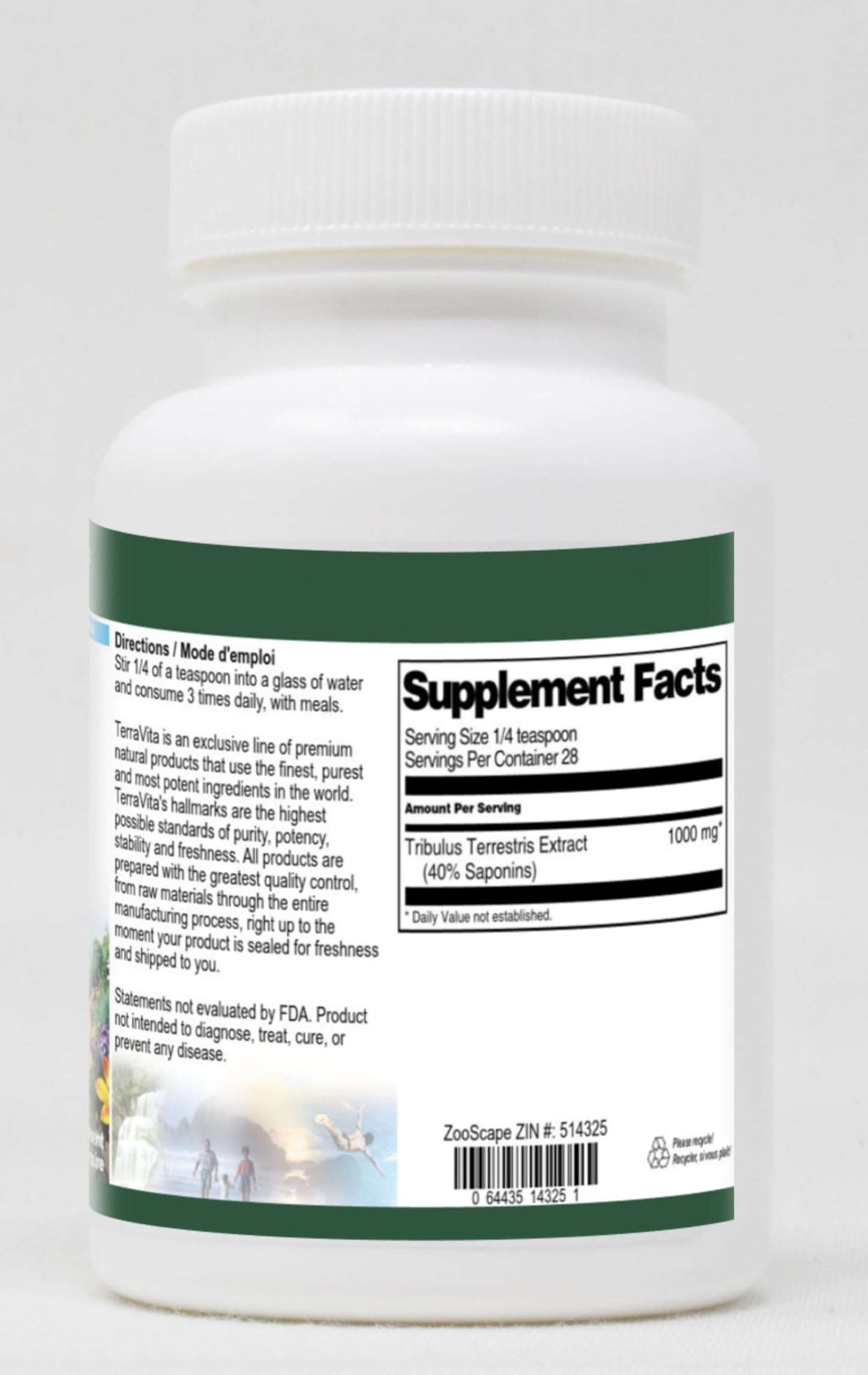 Terravita Tribulus Terrestris dietary supplement container