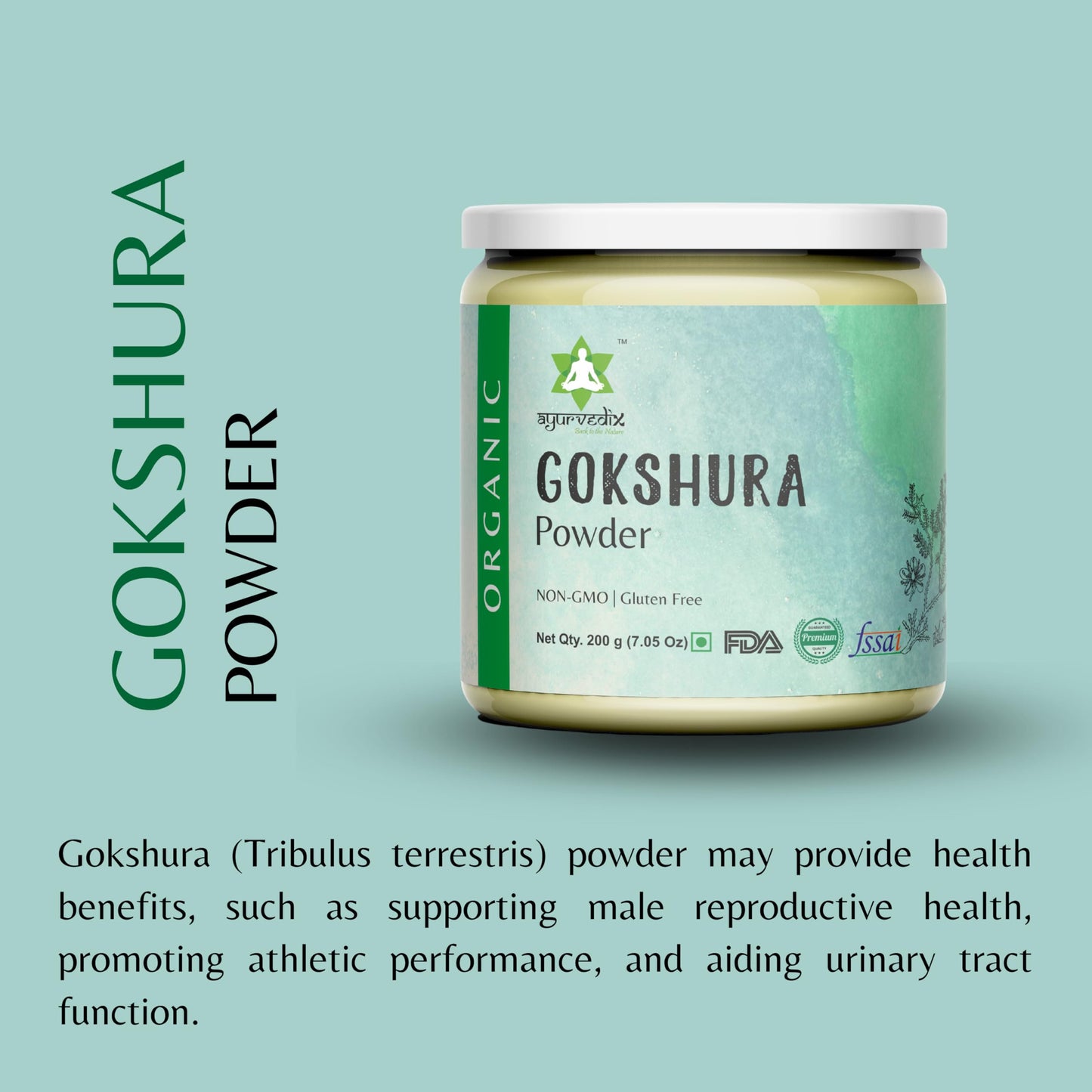 Ayurvedix organic herbal powder natural texture