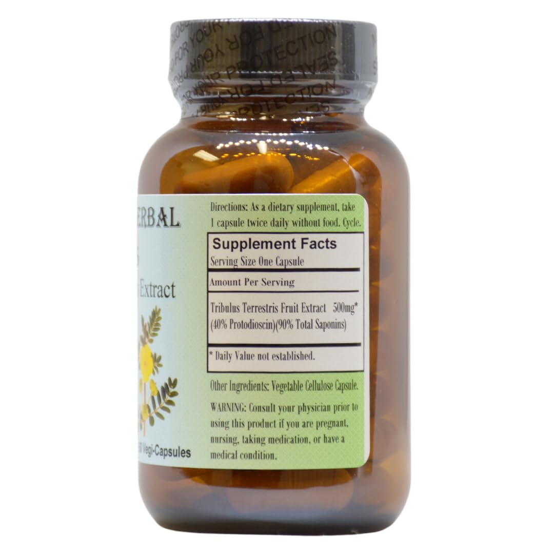 Barlowe's Herbal Elixirs Tribulus Terrestris supplement label details