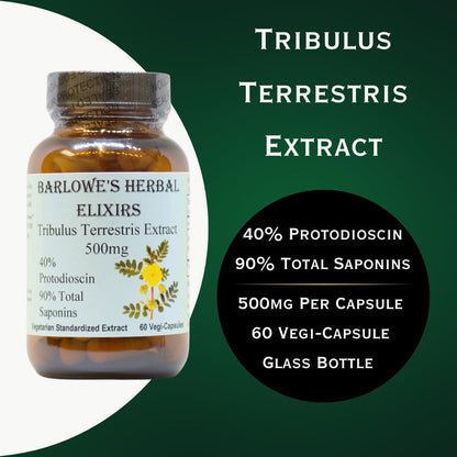 Barlowe's Herbal Elixirs Tribulus Terrestris glass bottle packaging