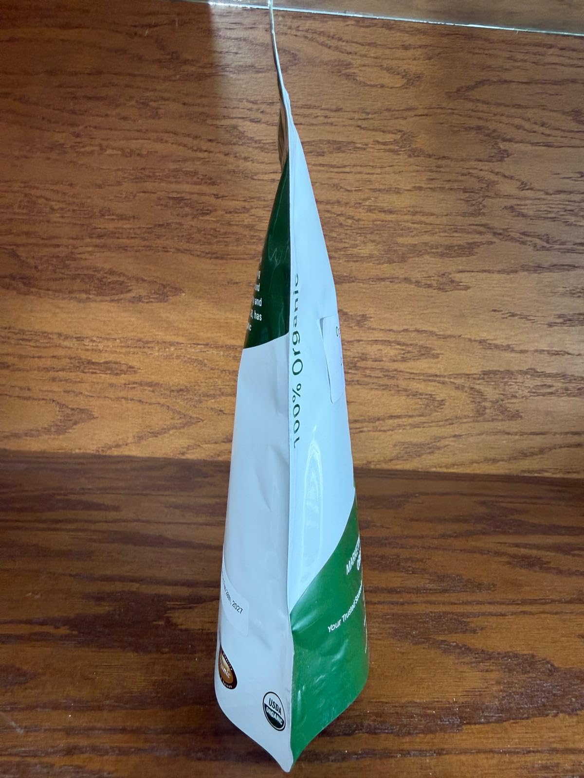 Back view of Organic Way Gokshura powder packaging with nutritional information