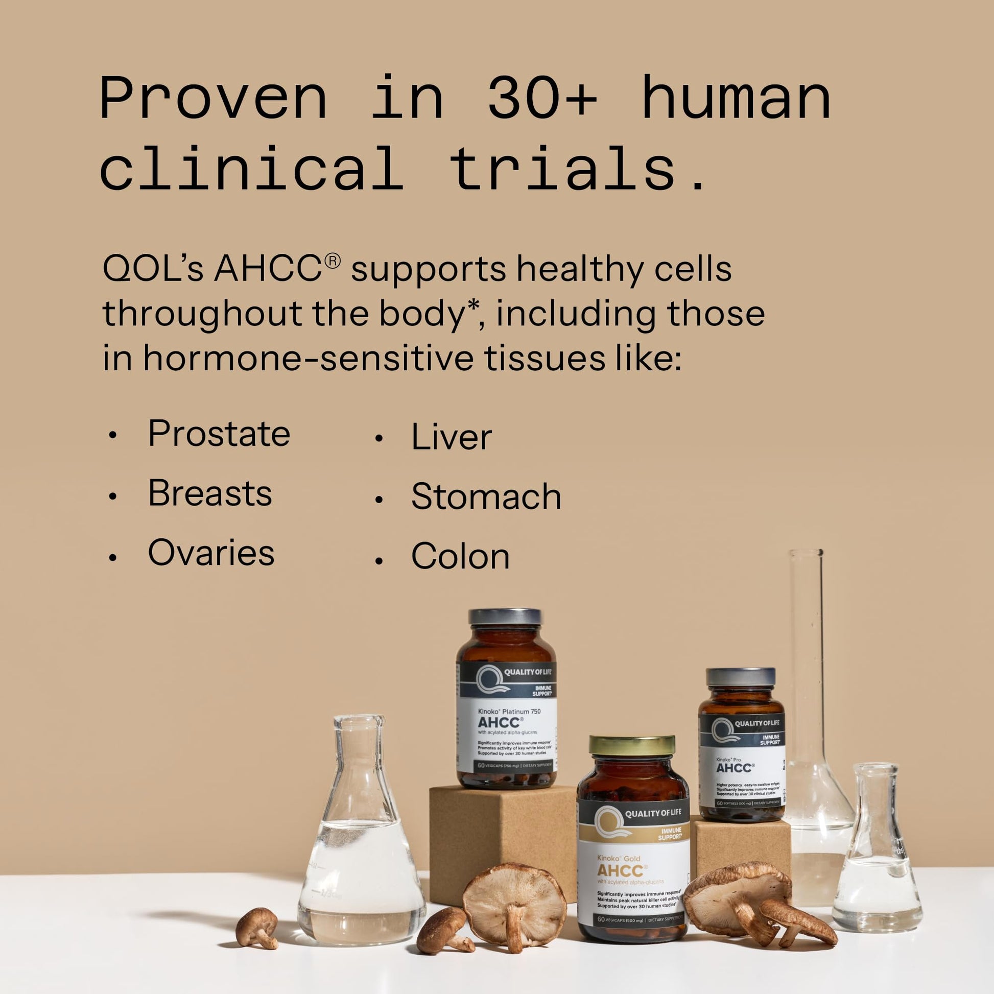 Top view of the Quality of Life wellness supplement packaging highlighting the secure sealing.