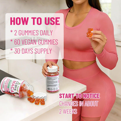 Vegan Maca root supplement gummies for daily vitality