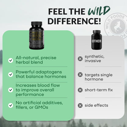 Wild Foods Herbal Stack for Man brand packaging layout