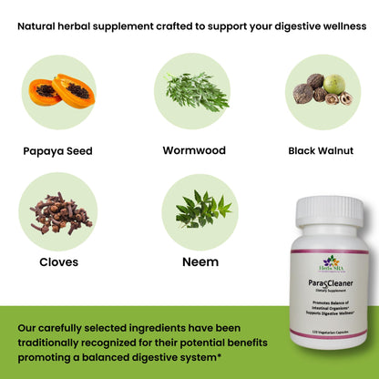 Herbs SRA ParasCleaner Gut Health Supplement Packaging Details