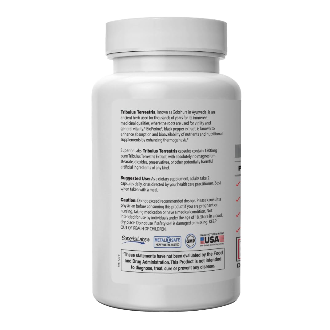Superior Labs 180 vegetable capsules bottle side profile