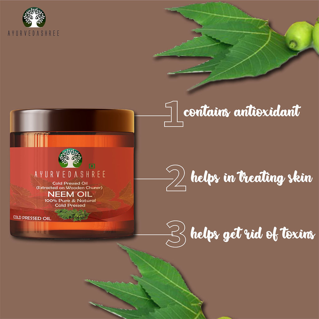 Ayurvedashree Cold Pressed Neem Oil wooden churner extraction