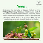 Vedistry Neem Leaf 1100mg Tablets bottle supplement facts