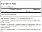 Swanson Premium Neem Leaf 500 mg Supplement Facts Label Details