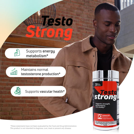 Nutra Nutrition Testostrong bottle for male vitality