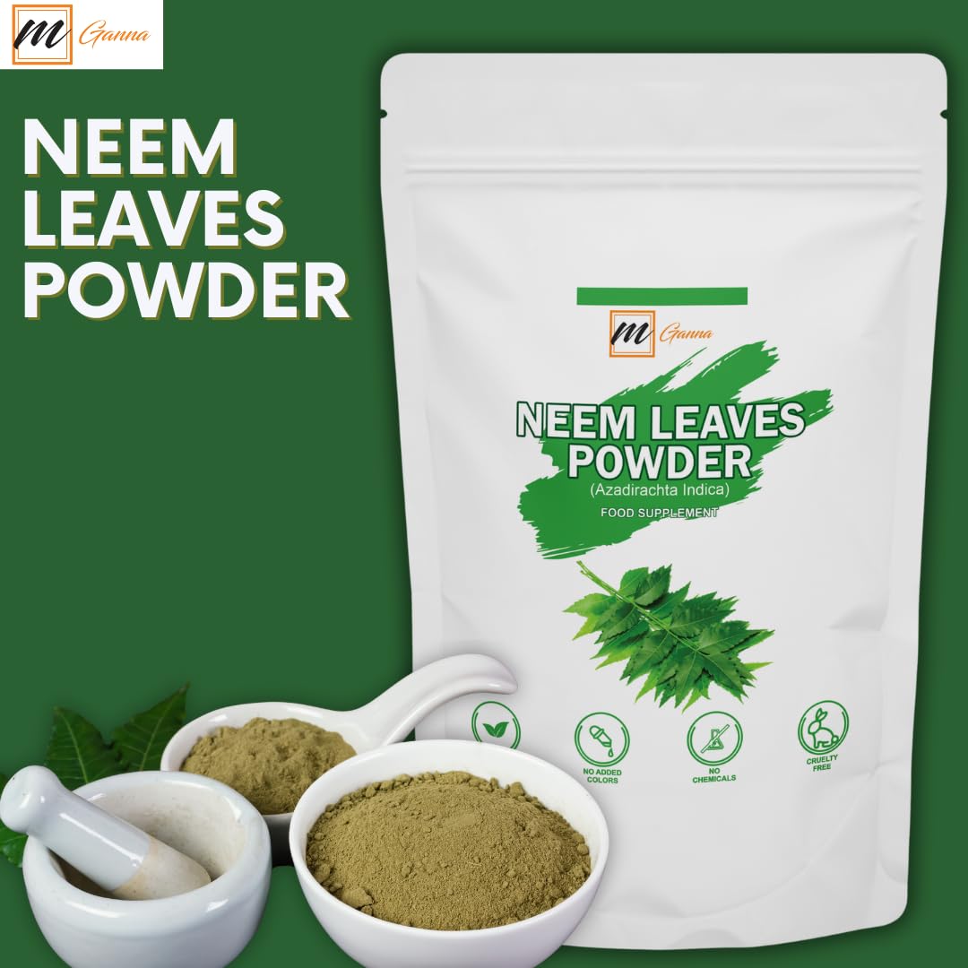 mGanna Pure Neem Leaf Powder texture and fine grind