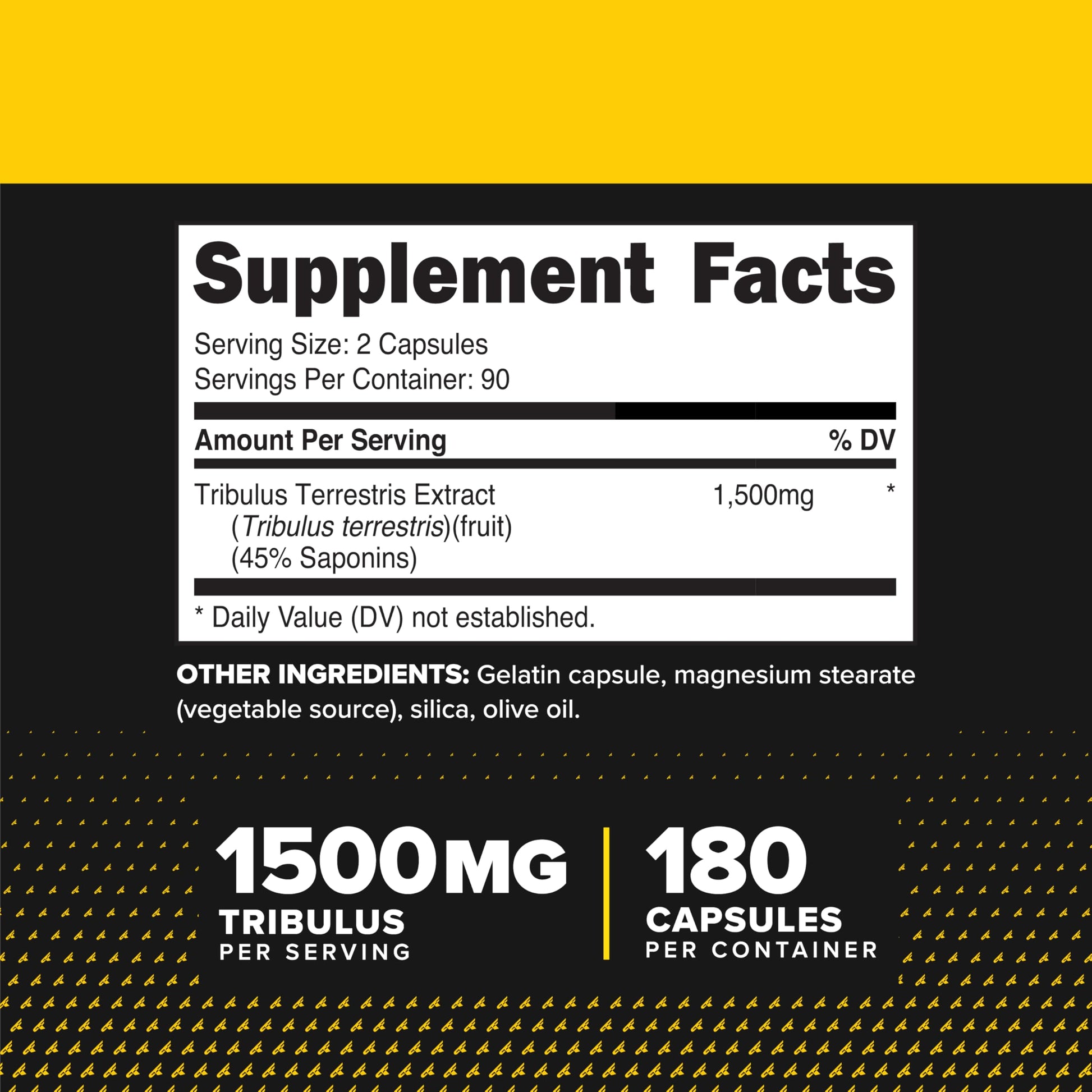 Primaforce Tribulus Terrestris supplement facts label