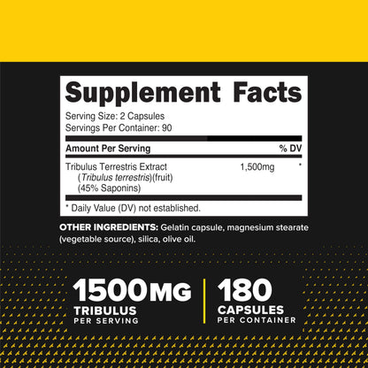 Primaforce Tribulus Terrestris supplement facts label