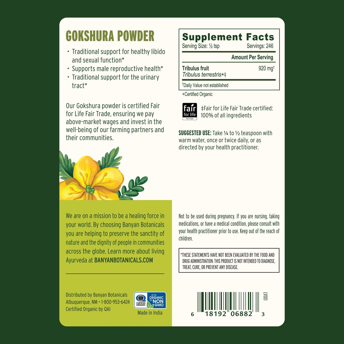 Banyan Botanicals Ayurvedic herbal supplement packaging