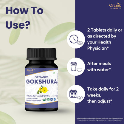 Organic Spree USDA Organic certified Gokshura tablets