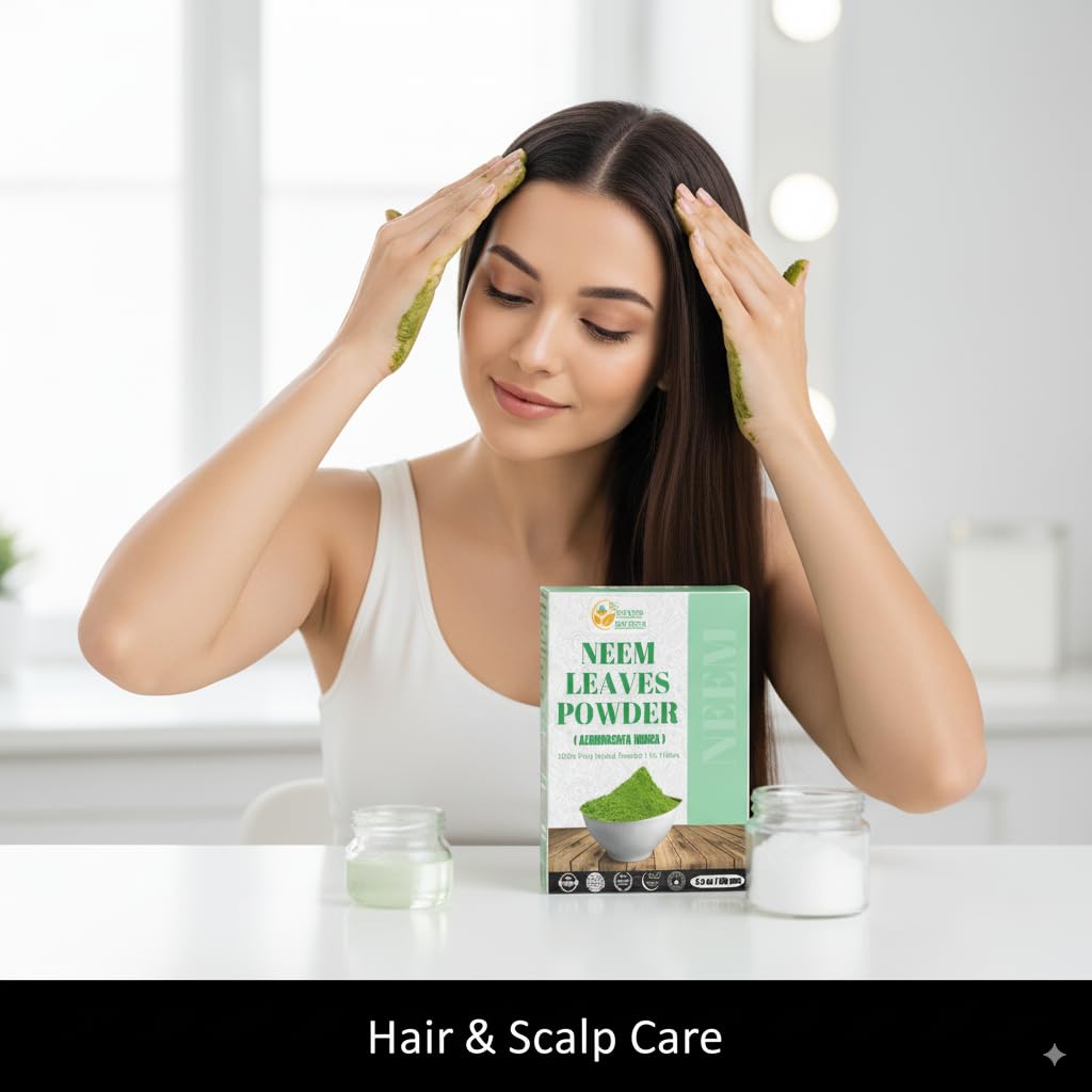 Herbs Botanica Neem Powder DIY face mask application