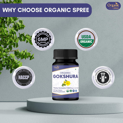 Organic Spree Gokshura dietary supplement packaging