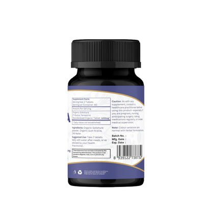 Organic Spree Gokshura bottle with 1200mg dosage label