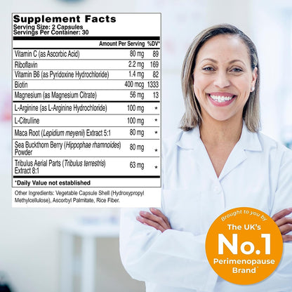 Back label of Health and Her Intimacy Multi Nutrient Support