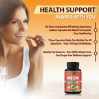 Organic Cadane Neem Leaf Capsules packaging side view
